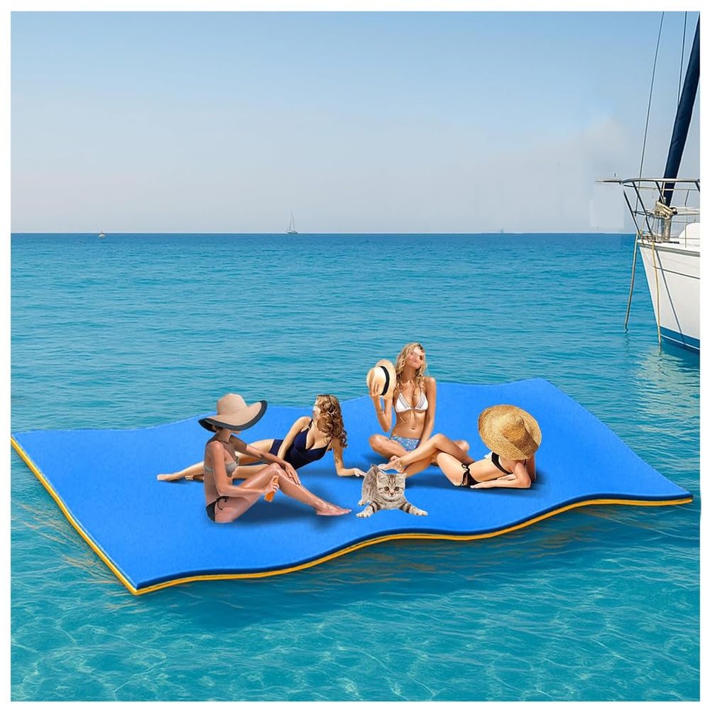 3-Layer XPE Floating Water Mat, Blue, 210 x 180 x 3.3 cm