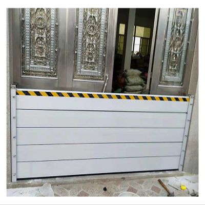 Flood Protection Barriers for Outdoor Areas, Removable and Reusable Temporary Dams, Aluminum Guide Panels for Yards, Warehouses and Garage Entrances, 1 m High