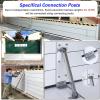 Flood Protection Barriers for Outdoor Areas, Removable and Reusable Temporary Dams, Aluminum Guide Panels for Yards, Warehouses and Garage Entrances, 1 m High view 4