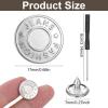 GEEHUA 12-Pack Replacement Jeans Buttons, 17mm Adjustable Metal view 3