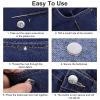 GEEHUA 8-Pack Silver Replacement Jeans Buttons view 4