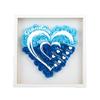 Personalized Mother's Day and Birthday Gift for Mom with Blue Heart Flower Shadow Box view 1