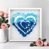 Personalized Mother's Day and Birthday Gift for Mom with Blue Heart Flower Shadow Box view 4
