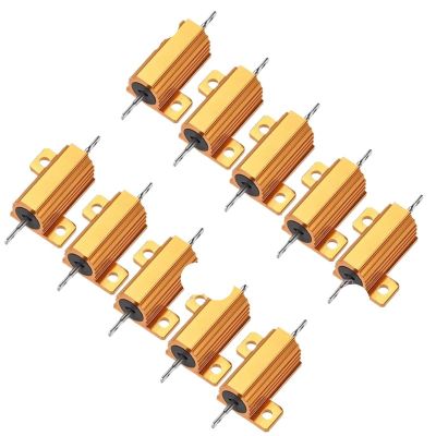 10-Piece 10W/25W RX24 Wirewound Resistor Set, Aluminum Housing