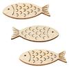 Wooden Fish with Glitter, 40 mm, 6 pcs, Table Decoration view 1