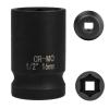 FortuneGlobe 16 mm 6-Point Impact Socket, 1/2-Inch Drive, CR-MO Steel, Black view 1