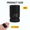 FortuneGlobe 16 mm 6-Point Impact Socket, 1/2-Inch Drive, CR-MO Steel, Black view 2