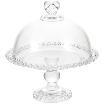PERSELOSO Small Glass Cake Dome with Transparent Design