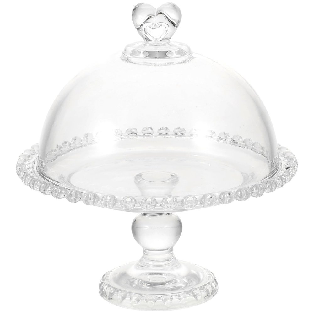 PERSELOSO Small Glass Cake Dome with Transparent Design