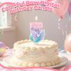 Glittering 3.5inch Birthday Candle Number 2, Pink Purple with Butterfly view 4