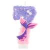 Glittering Birthday Candle Number 7 with Mermaid Tail Design view 1