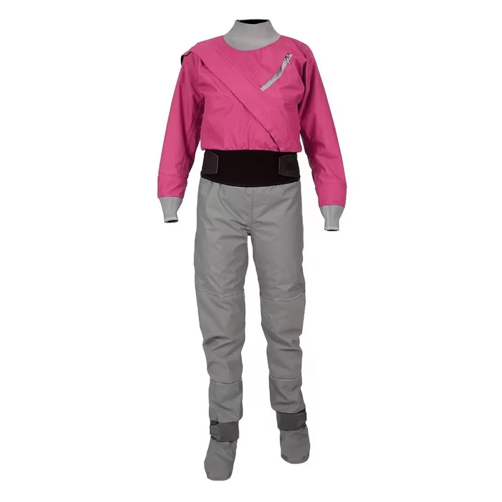 CYMMIYT Women's 3-Layer Kayak Drysuit, Waterproof Latex, Beige, XL