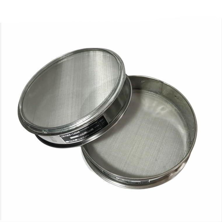 20 cm Stainless Steel Test Sieve, Precision Mesh Filter for Sampling Grain, Rice, Soybeans, and Flour (0.008–0.063 mm, 250 Mesh)