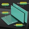FR4 Epoxy Fiberglass Board, Electrical Insulation Plate, Water Green, 80 × 80 × 2.5 mm, 2 pcs view 4