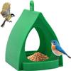 Hanging Outdoor Bird Feeder with Rain Roof and Drainage Holes view 1