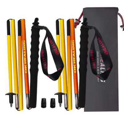 BKSXSOP Ultralight Carbon-Fiber Trekking Poles, 5-Piece, Set of 2, Mountaineering Gear, Breathable, with Storage Bag