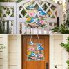 MOTGOM 5D Diamond Painting Pendant Flowers and Bird view 2