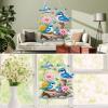 MOTGOM 5D Diamond Painting Pendant Flowers and Bird view 3