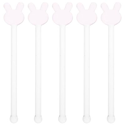 CLISPEED 5-Piece Glass Cocktail Stirrer Set