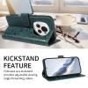 xinyunew Wallet Case with Strap for Honor Magic 6 Pro 5G, Premium Leather Flip Case, Green view 2