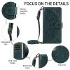 xinyunew Wallet Case with Strap for Honor Magic 6 Pro 5G, Premium Leather Flip Case, Green view 3