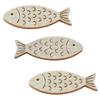 Wooden Fish with Glitter, 40 mm, 6 pcs, Table Decoration view 1