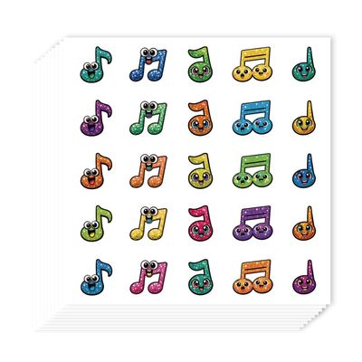 AHANDMAKER 20 Sheets Self-Adhesive Glitter Musical Note Stickers