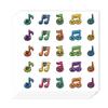 AHANDMAKER 20 Sheets Self-Adhesive Glitter Musical Note Stickers view 1