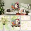 MOTGOM 5D Diamond Painting Pendant Flowers and Owls view 3