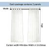 HOKXUAN Sheer Voile Curtains 115 x 220 cm, Modern, Durable, Light-Filtering, Easy-Care, 2-Piece Set, Red view 2
