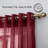 HOKXUAN Sheer Voile Curtains 115 x 220 cm, Modern, Durable, Light-Filtering, Easy-Care, 2-Piece Set, Red view 3