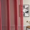 HOKXUAN Sheer Voile Curtains 115 x 220 cm, Modern, Durable, Light-Filtering, Easy-Care, 2-Piece Set, Red view 4