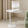 DUBTEDHOU C-Shaped Side Table, Black and White Iron view 3