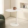DUBTEDHOU C-Shaped Side Table, Black and White Iron view 4