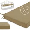 PTKG Outdoor Bench Seat Cushion with Zipper, Water-Resistant, 50D Foam, Khaki, 150 x 50 x 5 cm view 1