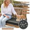 PTKG Outdoor Bench Seat Cushion with Zipper, Water-Resistant, 50D Foam, Khaki, 150 x 50 x 5 cm view 2