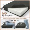 PTKG Outdoor Bench Seat Cushion with Zipper, Water-Resistant, 50D Foam, Khaki, 150 x 50 x 5 cm view 3