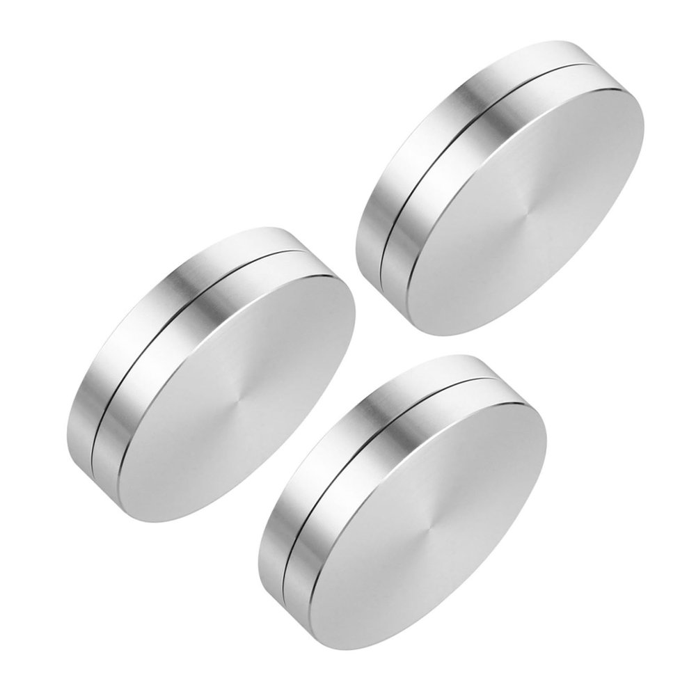 DOITOOL 3-Piece Aluminum Alloy Turntable Axles for Cake Plates, 360° Rotation, Smooth Surface for Glass Tables