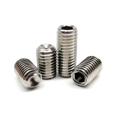 Hex Socket Set Screws 916 with Ring Tip, M1.6–M12, A2 304 Stainless Steel, 5/10/50 pcs