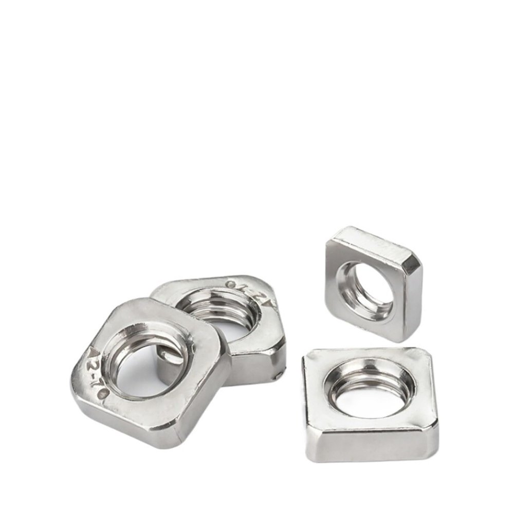 Stainless Steel Rectangular Square Nuts, Thin Square Nuts in 304/316, M3–M12, Various Sizes, Packs of 350 (304, M10 × 16 × 8 mm, 5 pcs)