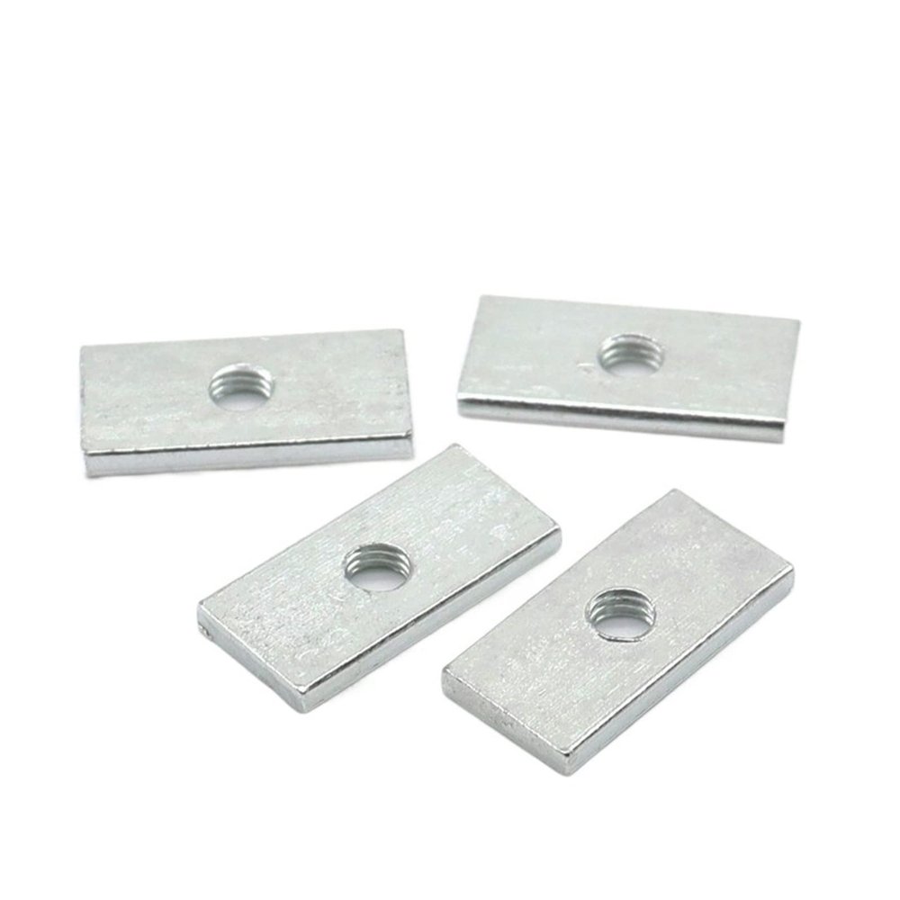 Rectangular Square Nuts, M3 M4 M5 M6 M8, for Aluminum Profiles, 10/50 pcs (10 pcs, M4, 14 × 9 × 2.5 mm)