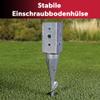 4 siwitec Ground Anchors for Square Posts, Hot-Dip Galvanized Steel, 595 mm, 91 x 91 mm view 3