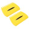 Cryfokt Autumn Leaf Grabber, Efficient Toothed Hand Rake Claws for Collecting Dead Branches Outdoors, ABS, Yellow, 2-Piece Set view 1