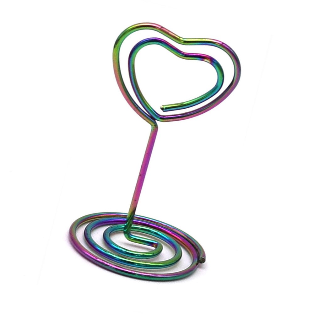 Set of 10 Heart-Shaped Memo/Photo Clips