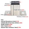 FBHFSUIEF 8-Piece Stainless Steel Deck Post Base Kit, Outdoor Post Brackets, 2.4 in Diameter, 3.66 in H view 2