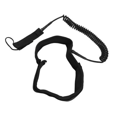 Yechiry Surf Leash, 10 ft, 7 mm, High-Strength Adjustable TPU with Two Anti-Erosion Steel Joints, Ideal for Small to Medium Waves (Black)