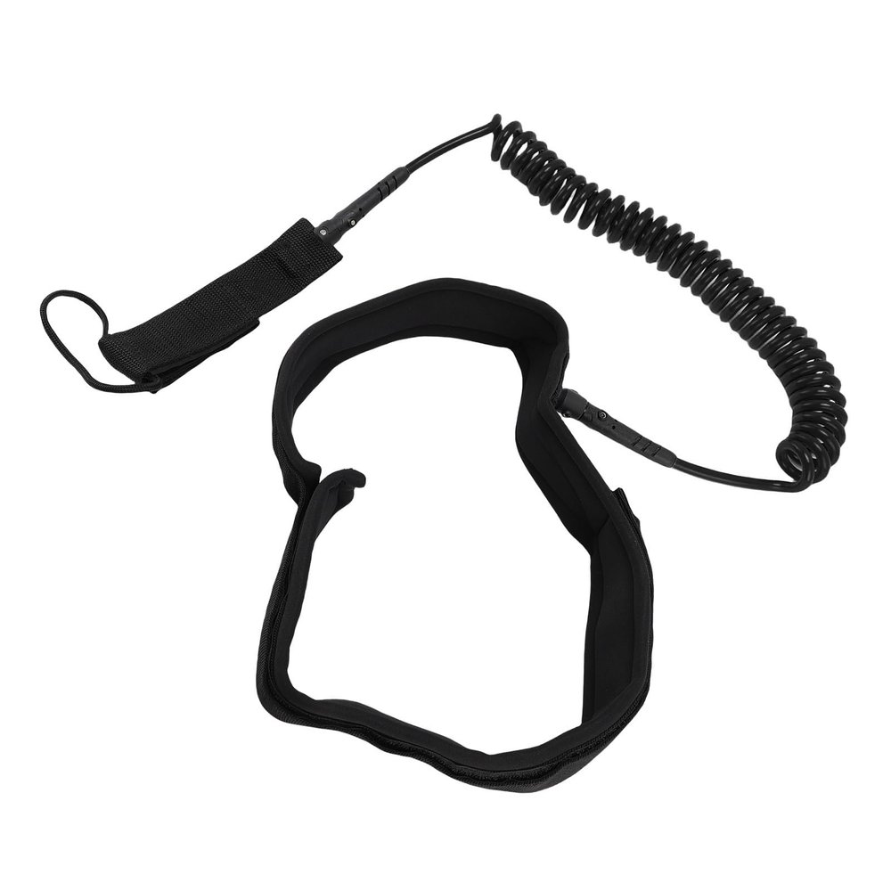 Yechiry Surf Leash, 10 ft, 7 mm, High-Strength Adjustable TPU with Two Anti-Erosion Steel Joints, Ideal for Small to Medium Waves (Black)