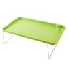 Portable Folding Laptop Table, Adjustable Breakfast Tray with Drink Holder view 1