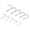 TIKATARER 500 Carbon Steel Fishing Hooks with Barbed Design, 10 Sizes, Plastic Box, Black view 3