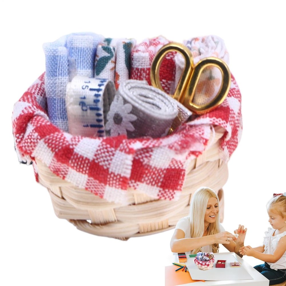 Doll Sewing Basket Set